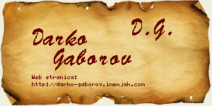 Darko Gaborov vizit kartica
